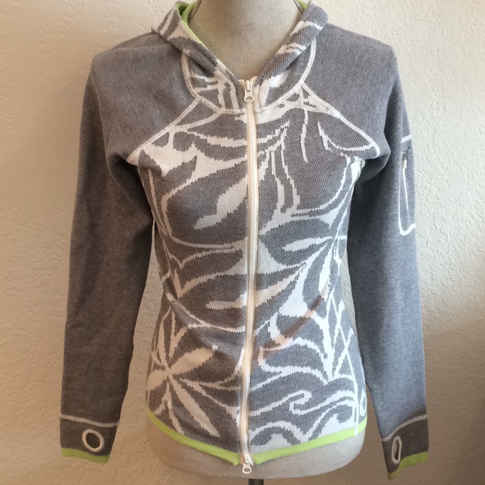 Title nine zip up hoodie sweater gray size XS